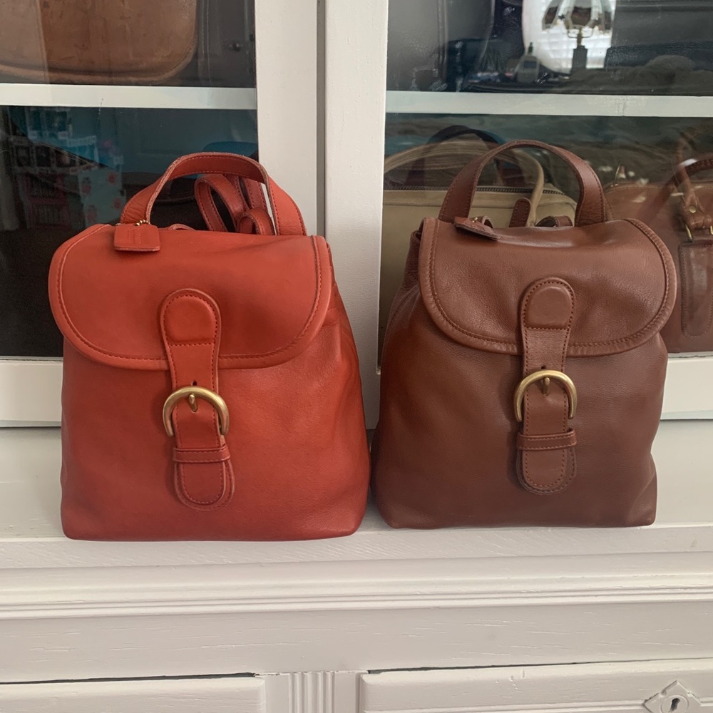 Vtg Coach 4152 red Leather Backpack - Picture 2 of 10